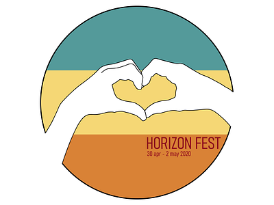 Horizon Fest logo dribbbleweeklywarmup logo vector