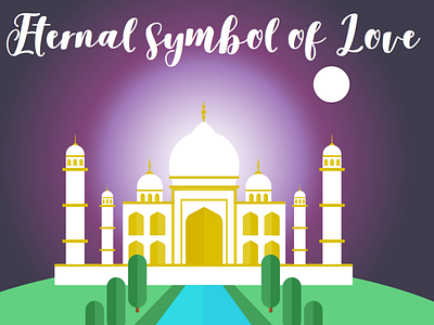 Eternal Taj Mahal art awesome design branding clean design flat illustrator tajmahal trending ui ux vector website