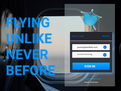 Airline Client Login Mock Up airline branding clean design designer dribble flat graphic graphic design inspiration logo minimal travel ui ux vector web