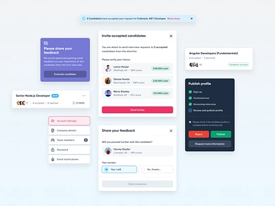 Nixa.io UI Components ai automation backend candidates components dark design developer employee feedback frontend it match norway remote startup ui work