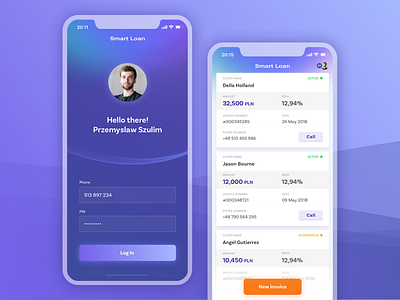 Smart Loan app broker currency design finance iphone loan mobile money provider ui ux
