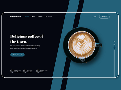 Coffee shop landing page
