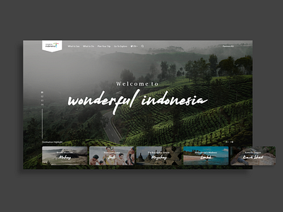 Redesign wonderful indonesia website landing pages landingpage travel website ui ui ux ui design uiux uiuxdesign web web design website concept websites wonderful indonesia