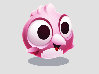 Chicken bird character chicken element eyes game icon pink ui