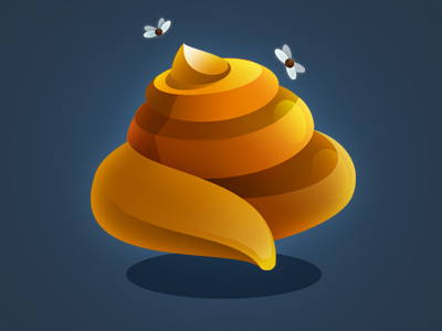 surprise brown cake fly game icon poop ui