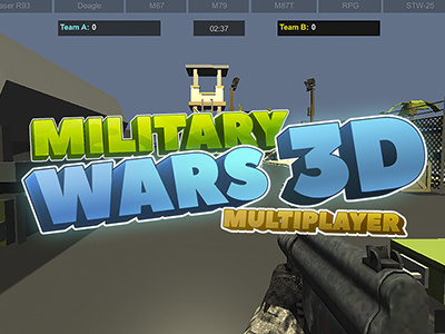 Logo for Military Wars 3D 3d button game gui icon interface logo military ui wars