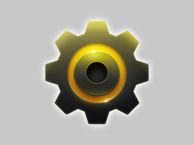 Settings icon element game gold gui icon orange settings ui