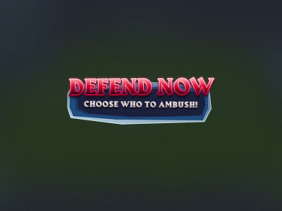 Defend now 2d card defend game gui icon illustration logo strategy ui