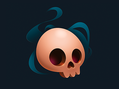Skull 2d art fire game gameplay icon magic skull smoke ui