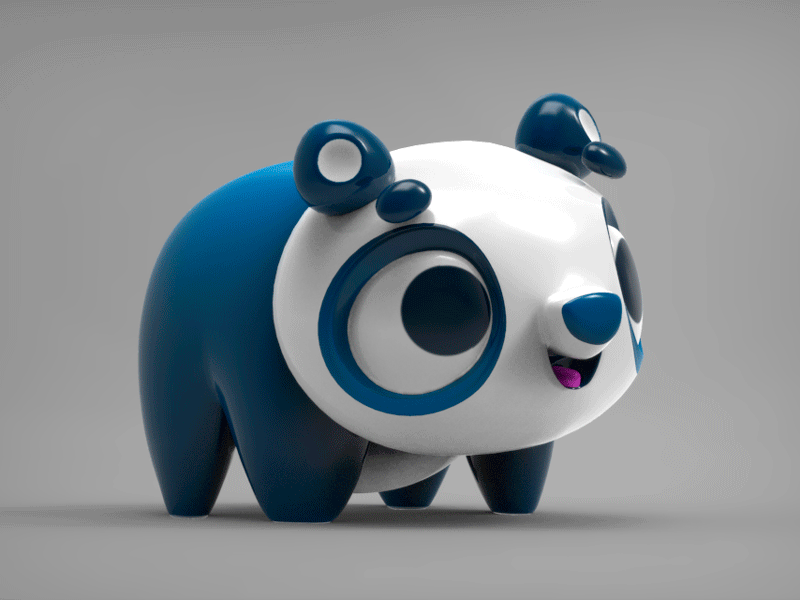 Panda 3D model 3d art eye game graphic model panda