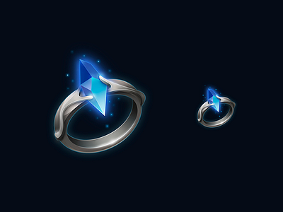 Ring blue diamond game gem gui icon jewerly magic ring rpg ruby silver