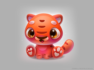 Tiger 2 animal art cat character design game icon orange sticker tiger ui