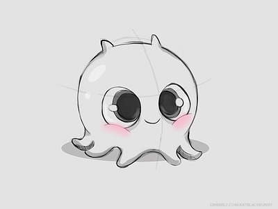 Baby octopus art baby character design cute game gui love octopus pink sticker ui