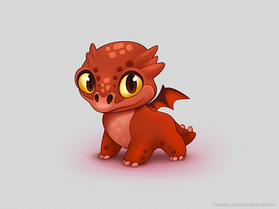 Dragon character design dragon game icon red ui