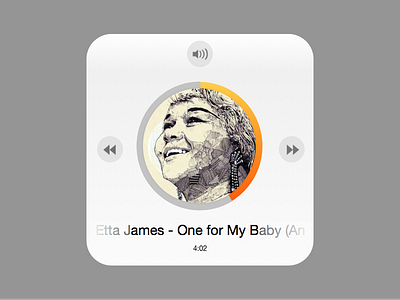Player audio interface mini music player ui white