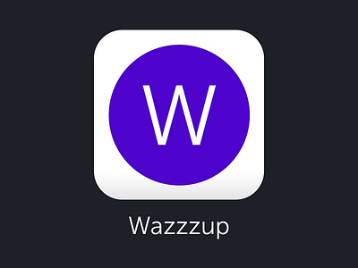 Wazzzup app icon app clean icon ios iphone wazzzup