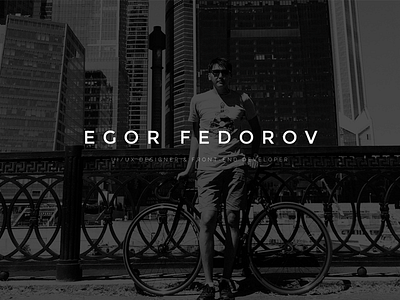 Launched my personal site dark designer egorfedorov personal ui website white