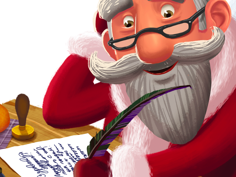 Дед мороз угадывать. Дед Мороз с лупой. Дед Мороз болеет. Дед Мороз иллюстратор.