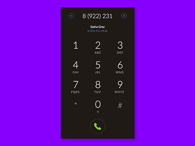 Day 003 - Dial Pad call chat contacts dial widget messages number pad phone skype ui ux