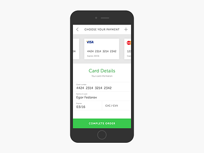 Day 005 - Credit Card Payment by Egor Fedorov on Dribbble