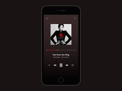 Day 006 - Music Player app artist clean interface iphone minimal music player playlist ui ux