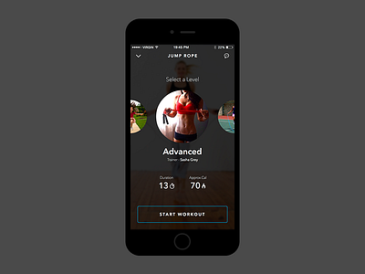 Day 008 - Fitness Card card fitness interface iphone minimal simple sport ui ux