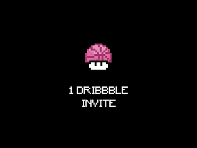 1 Dribbble Invite dribbble invite pixel