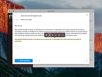 Day 017 - Compose Email apple capitan client desktop el email inbox interface osx small ui widget