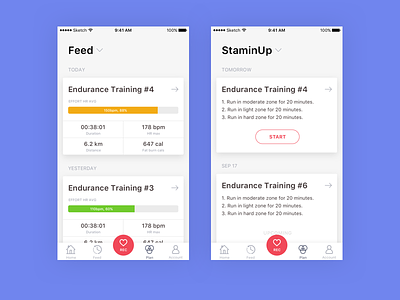 Feed Training app app endurance ios sport training