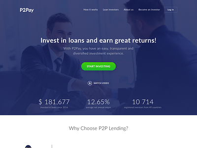 Invest Landing Page finance invest landing page