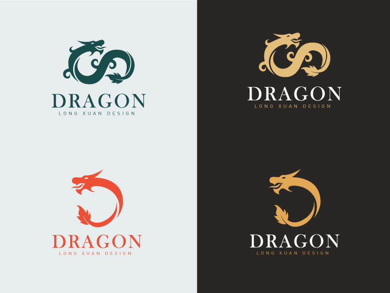 Dragon Logo2 by LONGXUAN on Dribbble