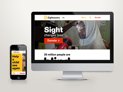 Sightsavers Website Re-design charity desktop graphic design mobile mobile design responsive design sightsavers web design website website design