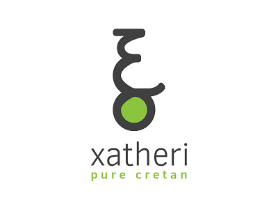 Xatheri Logo Design branding cretan greek greek alphabet logo logo design olive oil