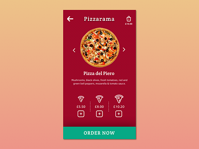 Mobile Pizza Order