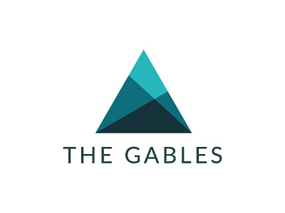 The Gables Logo branding development gable graphic design logo modern premium real estate triangle