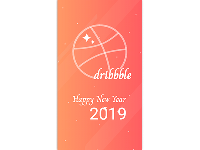 Happy New Year 2019 design dribbble illustration newyear