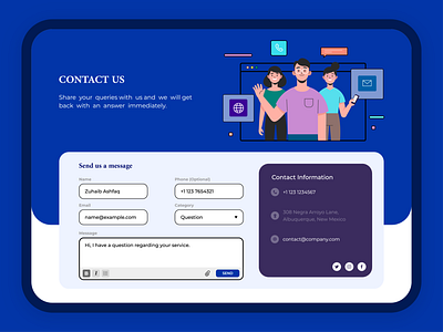 Retro Themed Contact Us Form - UI Design