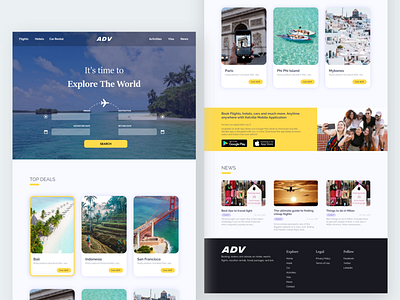 ADV - Tours and Travel Agency Website Design