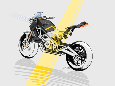 Kilo Concept One automotive design concept drawing illustration industrial design motorbike motorcycle motorcycle concept vector vector art vehicle design