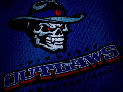 Outlaw Jersey Dribbble american football artwork branding flag football illustrator logo skull sports vector