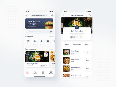 Delivery Mobile App app delivery design figma food ui ux