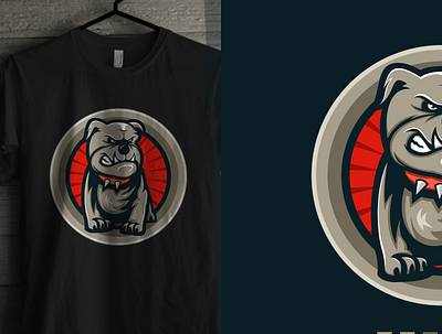 bulldog logo design tshirt branding character design for sale icon identity illustration illustrator logo vector