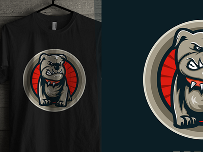 bulldog logo design tshirt