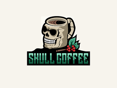 Skull Cofe brand branding character design for sale illustration illustrator logo mobile vector