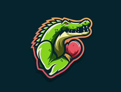 crocodaile logo idea boxing branding character crocodile design for sale icon identity illustration logo vector