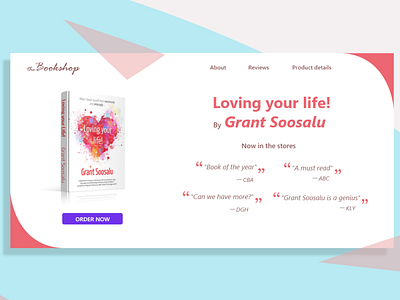 Ui Challenge #003 - Landing Page 100 daily ui book daily 100 challenge landing landing page red ui