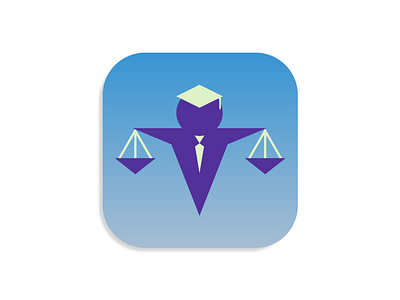 Ui Challenge 005 - App Icon 100 daily ui app icon app icons blue challenge daily 100 challenge law logo student ui