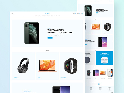 Electronics store. E-commerce shopify. apple apple design ecommerce ecommerce design electronics iphone online shop online store shop shopify ui web design webdesign website