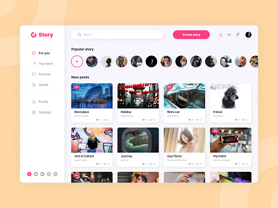 Your Story concept concept design dashboad dashboard app dashboard design design social network socialmedia ui web webdesign website