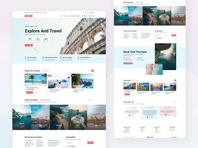 Travel Agency Page ecommerce ecommerce design online shop shopify travel travel agency travel app travel landing page ui web design webdesign website
